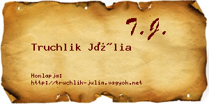 Truchlik Júlia névjegykártya