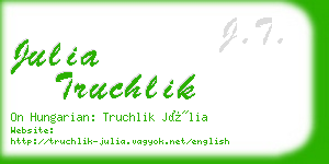 julia truchlik business card